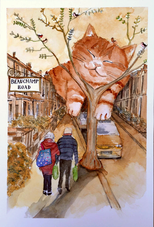Watercolour Painting: The Guardian of Beauchamp Road