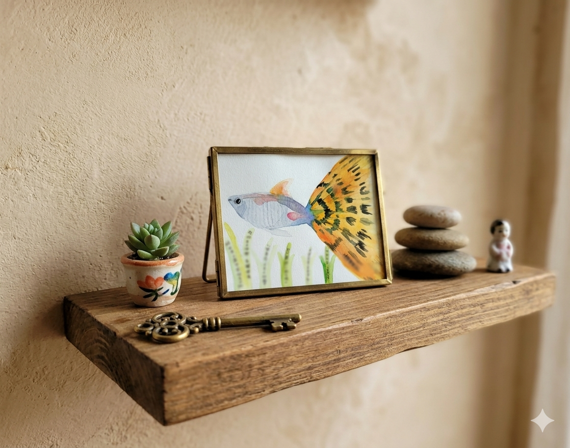 Watercolour Painting: The Golden Guppy