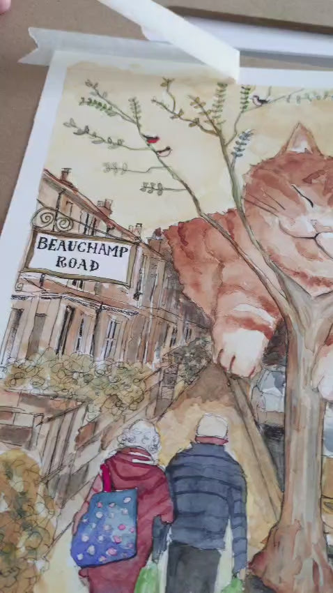 Watercolour Painting: The Guardian of Beauchamp Road